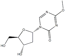 1-(2-Deoxy-beta-D-erythro-pentofuranosyl)-4-methoxy-1,3,5-triazin-2(1H)-one Struktur