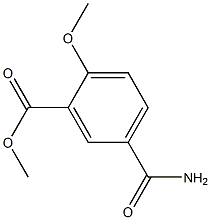 5-氨基甲酰基-2-甲氧基苯甲酸甲酯, 911281-96-4, 结构式