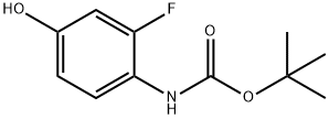 TERT-BUTYL 2-FLUORO-4-HYDROXYPHENYLCARBAMATE 结构式