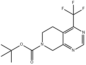 tert-butyl 4-(trifluoromethyl)-5,6-dihydropyrido[3,4-d]pyrimidine-7(8H)-carboxylate Structure