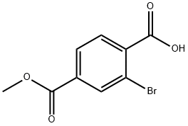 2-bromo-4-(methoxycarbonyl)benzoic acid Struktur