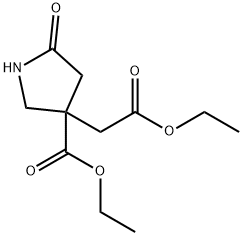 ethyl 3-((ethoxycarbonyl)methyl)-5-oxopyrrolidine-3-carboxylate Structure
