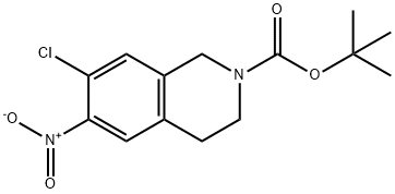 7-氯-6-硝基-3,4-二氢异喹啉-2(1H)-羧酸叔丁酯, 912846-74-3, 结构式