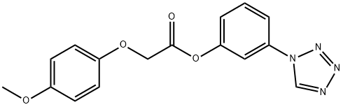 3-(1H-tetrazol-1-yl)phenyl 2-(4-methoxyphenoxy)acetate Structure