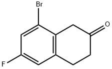 2(1H)-NAPHTHALENONE, 8-BROMO-6-FLUORO-3,4-DIHYDRO- Structure