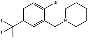 1-[[2-bromo-5-(trifluoromethyl)phenyl]methyl]-piperidine Struktur