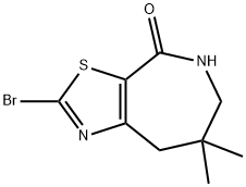 2-Bromo-7,7-dimethyl-5,6,7,8-tetrahydro-4H-thiazolo[5,4-c]azepin-4-one Structure