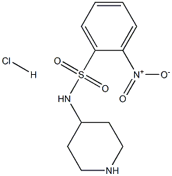2-ニトロ-N-(ピペリジン-4-イル)ベンゼンスルホンアミド塩酸塩 化学構造式