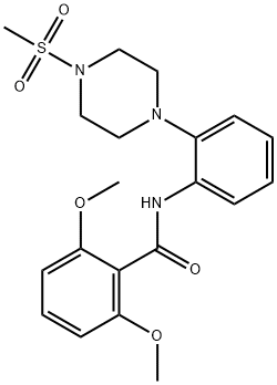 2,6-dimethoxy-N-{2-[4-(methylsulfonyl)-1-piperazinyl]phenyl}benzamide,914350-66-6,结构式