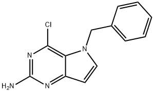 4-chloro-5-benzyl-5H-Pyrrolo[3,2-d]pyrimidin-2-amine Struktur