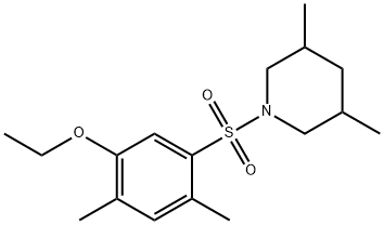 1-[(5-ethoxy-2,4-dimethylphenyl)sulfonyl]-3,5-dimethylpiperidine 结构式