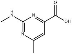 6-甲基-2-(甲基氨基)嘧啶-4-羧酸 结构式