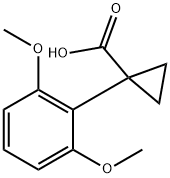 1-(2,6-二甲氧基苯基)环丙烷-1-羧酸, 915192-34-6, 结构式