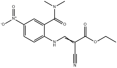 Ethyl 2-Cyano-3-((2-(Dimethylcarbamoyl)-4-Nitrophenyl)Imino)Propanoate Struktur