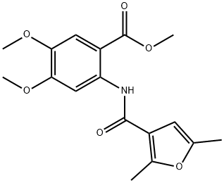 methyl 2-{[(2,5-dimethylfuran-3-yl)carbonyl]amino}-4,5-dimethoxybenzoate,915925-89-2,结构式