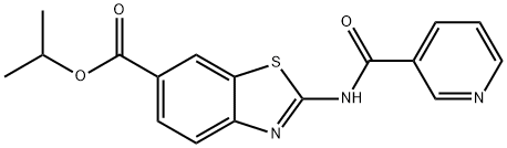 isopropyl 2-[(3-pyridinylcarbonyl)amino]-1,3-benzothiazole-6-carboxylate 结构式