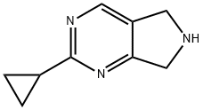 2-环丙基-6,7-二氢-5H-吡咯并[3,4-D]嘧啶, 916059-18-2, 结构式