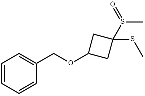 [[[3-(метилсульфинил)-3-(метилтио)циклобутил]окси]метил]бензол структура
