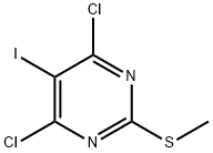 4,6-Dichloro-5-iodo-2-(methylthio)pyrimidine Struktur