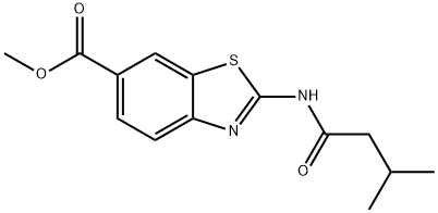 methyl 2-[(3-methylbutanoyl)amino]-1,3-benzothiazole-6-carboxylate Struktur