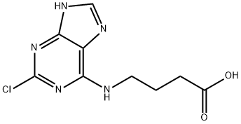 4-((2-chloro-9H-purin-6-yl)amino)butanoic acid Struktur