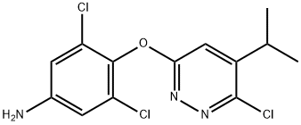 3,5-二氯-4-((6-氯-5-异丙基哒嗪-3-基)氧代)苯胺, 920509-27-9, 结构式