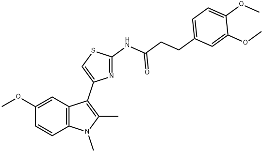 3-(3,4-dimethoxyphenyl)-N-[4-(5-methoxy-1,2-dimethyl-1H-indol-3-yl)-1,3-thiazol-2-yl]propanamide Structure