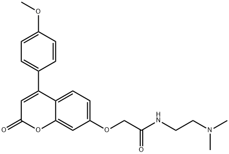 N-[2-(dimethylamino)ethyl]-2-{[4-(4-methoxyphenyl)-2-oxo-2H-chromen-7-yl]oxy}acetamide 结构式