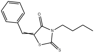(5E)-5-benzylidene-3-butyl-2-thioxo-1,3-thiazolidin-4-one Struktur
