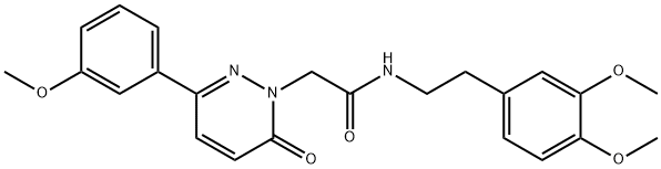 N-[2-(3,4-dimethoxyphenyl)ethyl]-2-[3-(3-methoxyphenyl)-6-oxopyridazin-1(6H)-yl]acetamide,922862-07-5,结构式