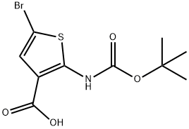 5-Bromo-2-(Boc-amino)thiophene-3-carboxylic Acid Struktur