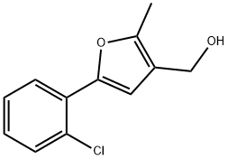 [5-(2-chlorophenyl)-2-methylfuran-3-yl]methanol Struktur