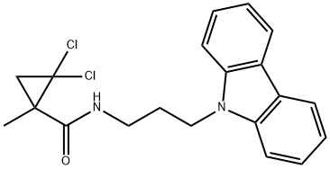 N-[3-(9H-carbazol-9-yl)propyl]-2,2-dichloro-1-methylcyclopropanecarboxamide Structure