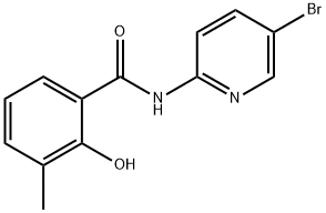 N-(5-bromo-2-pyridinyl)-2-hydroxy-3-methylbenzamide Structure
