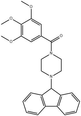 1-(9H-fluoren-9-yl)-4-(3,4,5-trimethoxybenzoyl)piperazine Structure