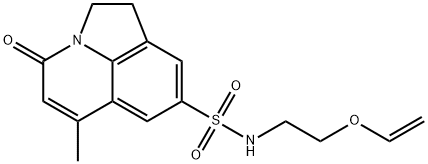 6-methyl-4-oxo-N-(2-(vinyloxy)ethyl)-2,4-dihydro-1H-pyrrolo[3,2,1-ij]quinoline-8-sulfonamide 结构式