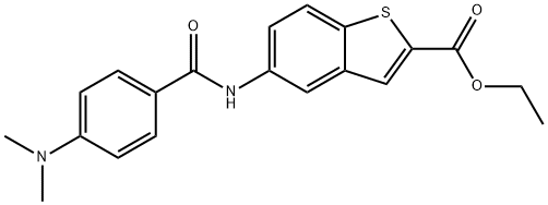 ethyl 5-{[4-(dimethylamino)benzoyl]amino}-1-benzothiophene-2-carboxylate Structure