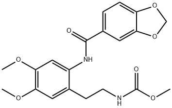 methyl 2-{2-[(1,3-benzodioxol-5-ylcarbonyl)amino]-4,5-dimethoxyphenyl}ethylcarbamate Structure