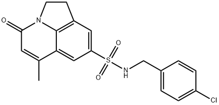 N-(4-chlorobenzyl)-6-methyl-4-oxo-2,4-dihydro-1H-pyrrolo[3,2,1-ij]quinoline-8-sulfonamide Struktur