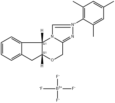 (5aR,10bS)-5a,10b-dihydro-2-(2,4,6-trimethylphenyl)-4H,6HIndeno[2,1-b][1,2,4]triazolo[4,3-d][1,4]oxazinium tetrafluoroborate|(+)-茚胺醇三甲基苯肼三氮唑