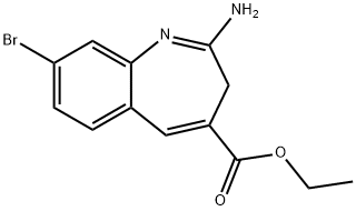 ethyl 2-amino-8-bromo-3H-benzo[b]azepine-4-carboxylate, 926927-56-2, 结构式