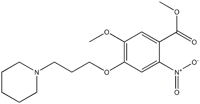 methyl 5-methoxy-2-nitro-4-
(3-(piperidin-1-yl)propoxy)benzoate Struktur