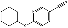 6-(cyclohexyloxy)-3-Pyridinecarbonitrile 化学構造式