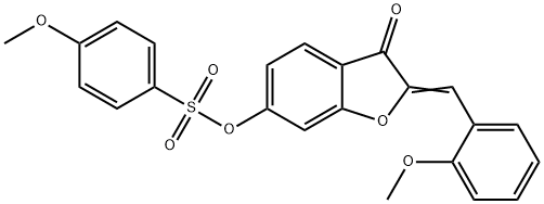 (2Z)-2-(2-methoxybenzylidene)-3-oxo-2,3-dihydro-1-benzofuran-6-yl 4-methoxybenzenesulfonate Structure