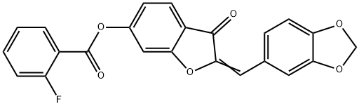 929514-21-6 2-(1,3-benzodioxol-5-ylmethylene)-3-oxo-2,3-dihydro-1-benzofuran-6-yl 2-fluorobenzoate