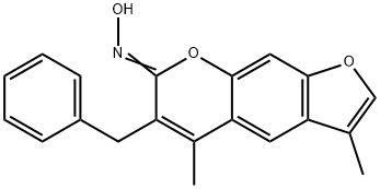 (7E)-6-benzyl-N-hydroxy-3,5-dimethyl-7H-furo[3,2-g]chromen-7-imine Structure