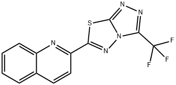 2-[3-(trifluoromethyl)[1,2,4]triazolo[3,4-b][1,3,4]thiadiazol-6-yl]quinoline Structure