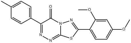 7-(2,4-dimethoxyphenyl)-3-(4-methylphenyl)-4H-[1,3,4]thiadiazolo[2,3-c][1,2,4]triazin-4-one Structure