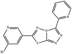 6-(5-bromo-3-pyridinyl)-3-(2-pyridinyl)[1,2,4]triazolo[3,4-b][1,3,4]thiadiazole Structure