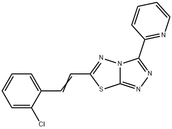 6-[2-(2-chlorophenyl)vinyl]-3-(2-pyridinyl)[1,2,4]triazolo[3,4-b][1,3,4]thiadiazole Structure